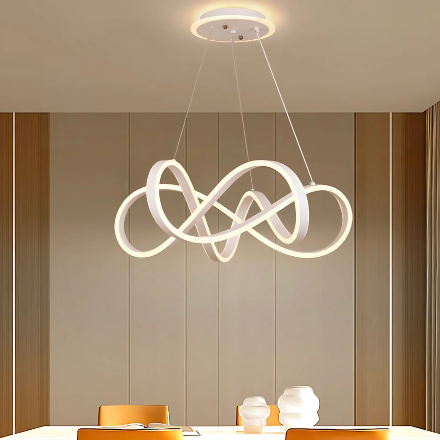 Lampadario LED a sospensione con telecomando INFINITY HALO 69W, Luce Fredda/Calda/Neutra, Dimmerabile, Bianco, Lampadari LED con Telecomando Titolo predefinito Alessandro Design