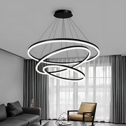 Lampadario a sospensione a LED PAGANO 95W, Luce Fredda/Calda/Neutra, Nero, Altezza Regolabile Lampadari Moderni Titolo predefinito Alessandro Design