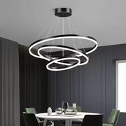 Lampadario a sospensione a LED PAGANO 95W, Luce Fredda/Calda/Neutra, Nero, Altezza Regolabile Lampadari Moderni Titolo predefinito Alessandro Design