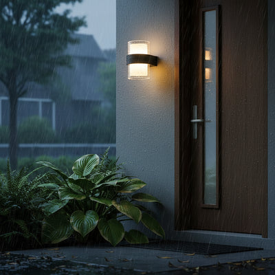 Lampada da parete da esterno MIRA LED, 2 fonti luminose, Luce calda, Nero