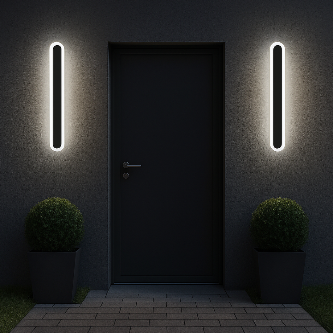 Lampada da parete per esterno SUHA a LED, lunghezza 30 cm, 4 W, IP65, metallo, lineare, nera. Lampada da parete per esterno. Titolo predefinito Alessandro Design