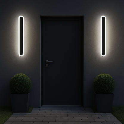 Lampada da parete per esterno SUHA a LED, lunghezza 30 cm, 4 W, IP65, metallo, lineare, nera. Lampada da parete per esterno. Titolo predefinito Alessandro Design