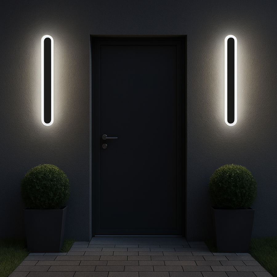 Lampada da parete per esterno SUHA a LED, lunghezza 30 cm, 4 W, IP65, metallo, lineare, nera. Lampada da parete per esterno. Titolo predefinito Alessandro Design