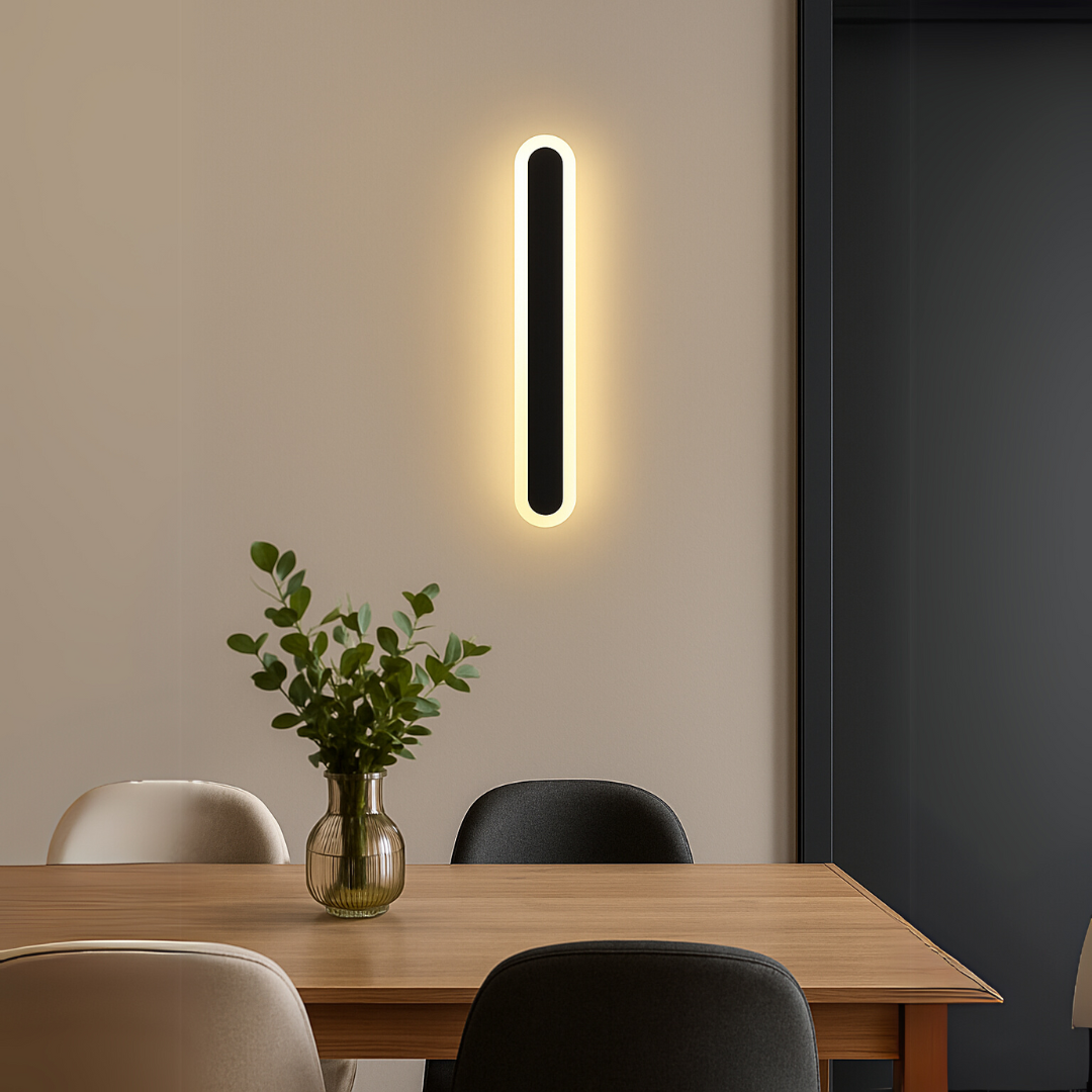 Lampada da parete per esterno SUHA a LED, lunghezza 70 cm, 10 W, IP65, metallo, lineare, nera. Lampada da parete per esterno. Titolo predefinito Alessandro Design