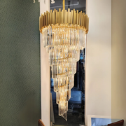 Candelabru Cristal BLOIS Ascendere E14, Diametru 60cm, Auriu, Inaltime Reglabila Candelabre Cristal Default Title Alessandro Design