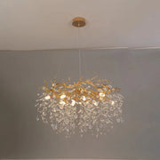 Lampadario in cristallo WALTZ Rhapsody, 6x G9, oro, 45 cm, altezza regolabile, metallo e cristallo Lampadari in cristallo Titolo predefinito Alessandro Design