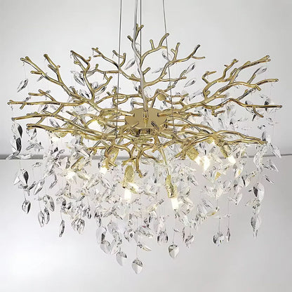 Lampadario in cristallo WALTZ Rhapsody, 6x G9, oro, 45 cm, altezza regolabile, metallo e cristallo Lampadari in cristallo Titolo predefinito Alessandro Design