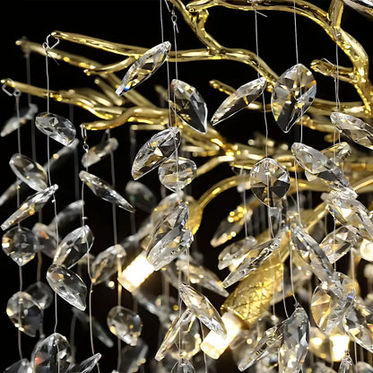 Lampadario in cristallo WALTZ Rhapsody, 6x G9, oro, 45 cm, altezza regolabile, metallo e cristallo Lampadari in cristallo Titolo predefinito Alessandro Design