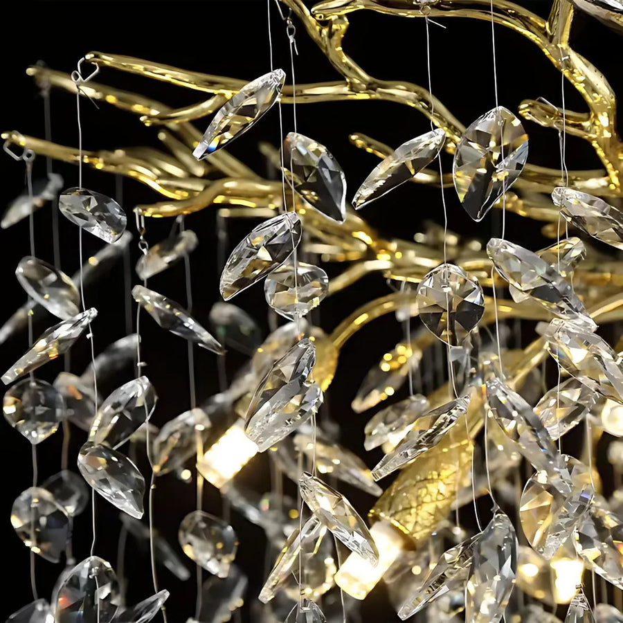 Lampadario in cristallo WALTZ Rhapsody, 6x G9, oro, 45 cm, altezza regolabile, metallo e cristallo Lampadari in cristallo Titolo predefinito Alessandro Design