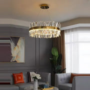 Candelabru LED CASERTA Regalis cu Telecomanda, 95W, Dimabil, Diametru 80cm, Auriu Lustre LED cu Telecomanda Default Title Alessandro Design