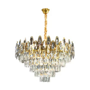 Lampadario in Cristallo ALHAMBRA Eleganza 8x E14, Diametro 50cm, Oro Lucido, Altezza Regolabile Lampadario in Cristallo Titolo predefinito Alessandro Design