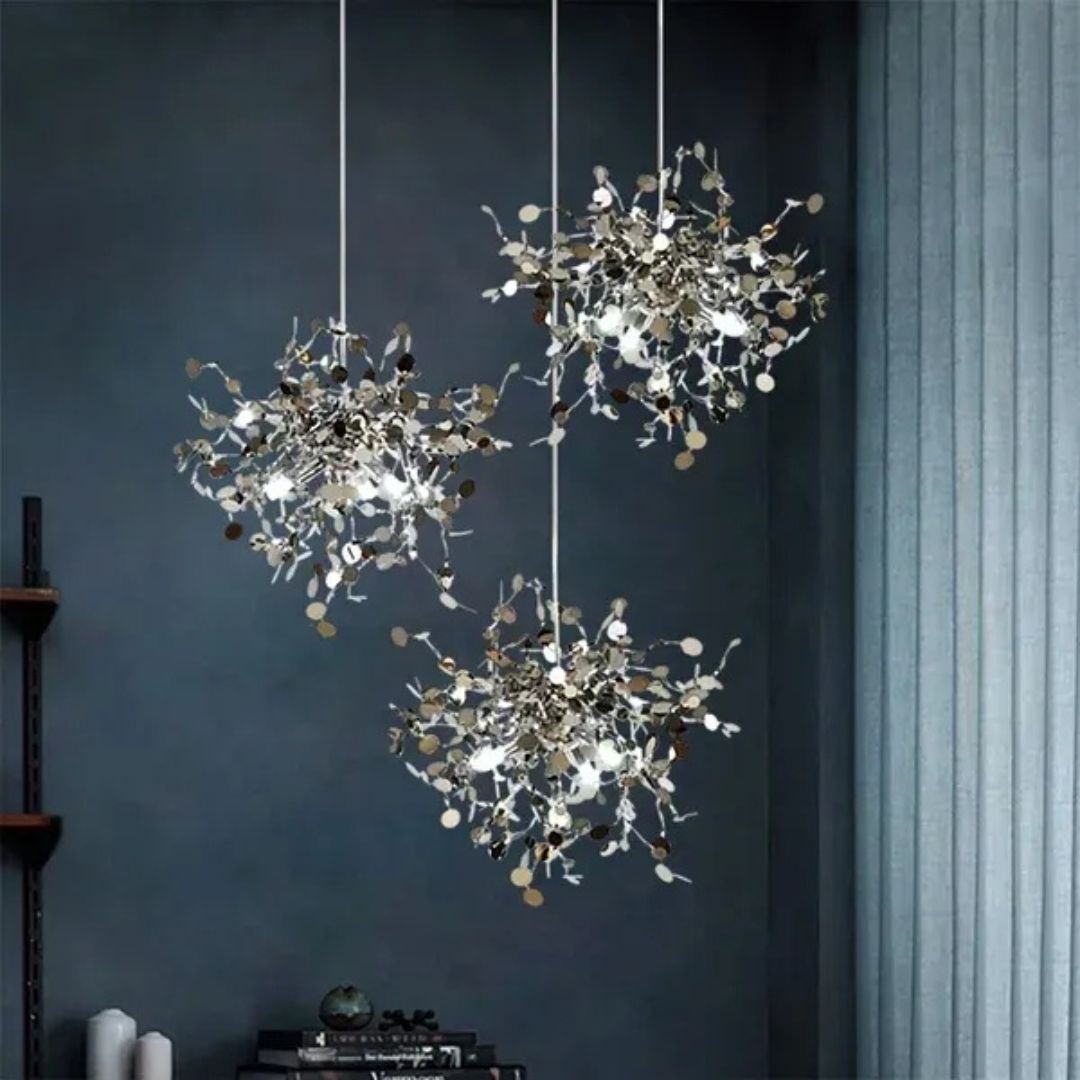 Candelabro Moderno, CAPRICIO Allegro, 2xE14, Diametro 40cm, Cromo Lucido, Altezza Regolabile Candelabro Moderno Titolo predefinito Alessandro Design
