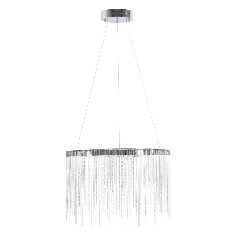 Lampadario LED a sospensione con telecomando ILLUMINA MAGNUS, 20W, Luce Fredda/Calda/Neutra, Dimmerabile, Candelabro Moderno Argento Titolo predefinito Alessandro Design