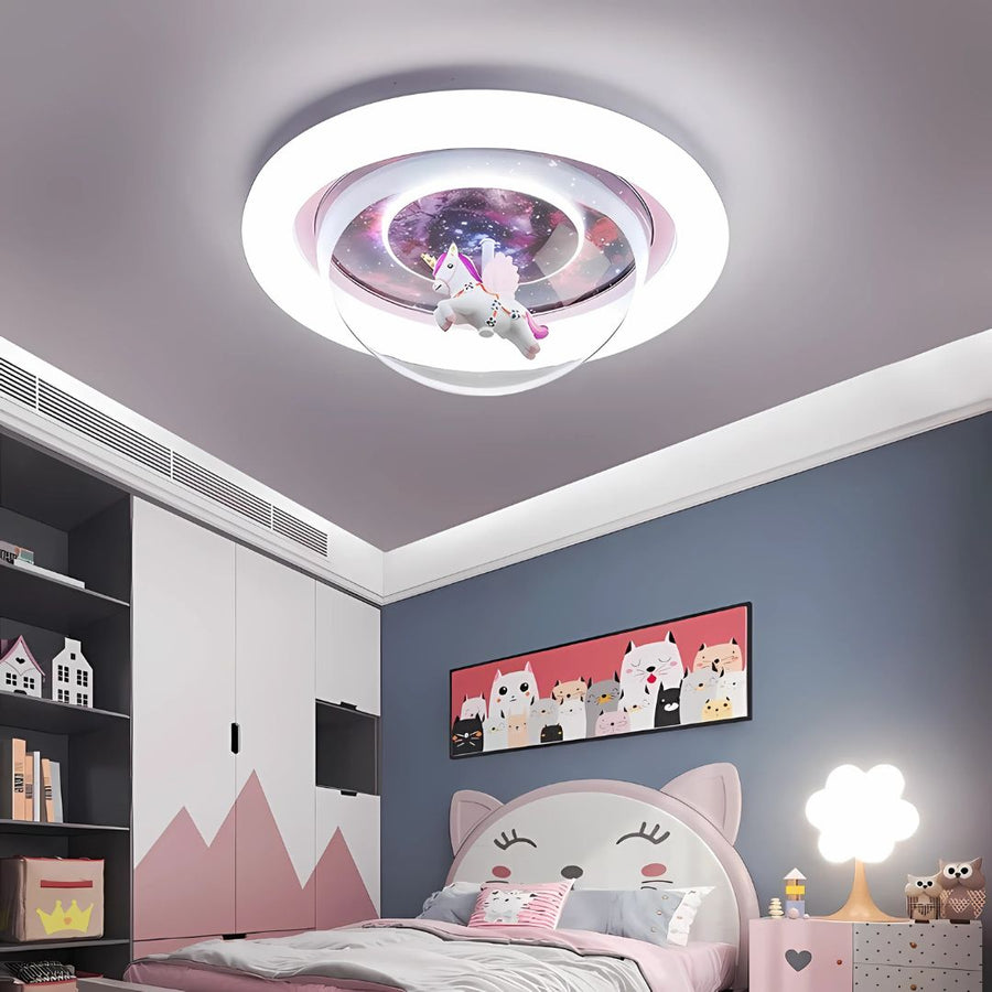 Lustra LED UNICORN, 60W, 50cm, lumina Rece/Calda/Neutra, Roz Lustre Copii Default Title Alessandro Design