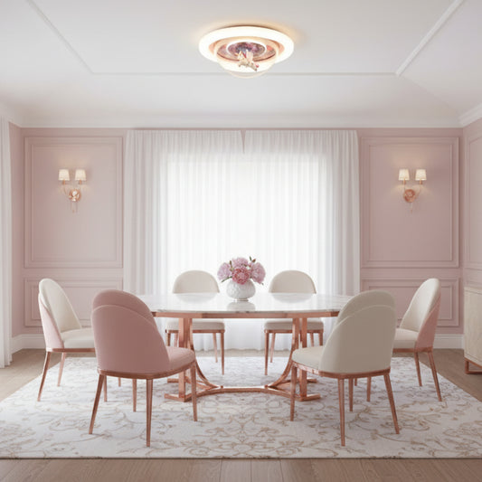 Lampadario LED UNICORN, 104W, 50cm, Luce Fredda/Calda/Neutra, Rosa