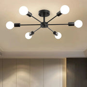 Lustra Mikkos 6XE27, diametru 49cm, Negru Lustre Moderne Default Title Alessandro Design