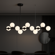 Lampadario moderno LOFT Pavilion, 11x G9, nero, metallo, lampadari moderni regolabili in altezza Titolo predefinito Alessandro Design