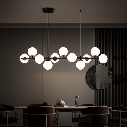 Lampadario moderno LOFT Pavilion, 11x G9, nero, metallo, lampadari moderni regolabili in altezza Titolo predefinito Alessandro Design