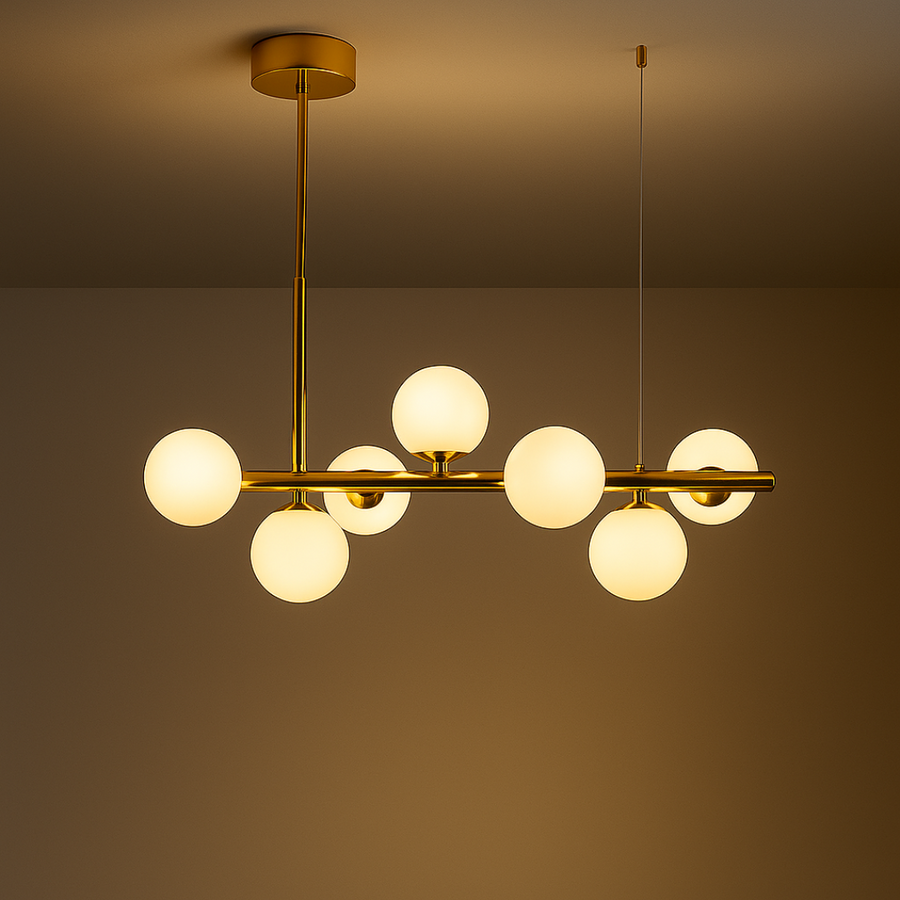 Lampadario moderno LOFT Pavilion, 7x G9, Oro, Metallo, Altezza Regolabile Lampadari Moderni Titolo predefinito Alessandro Design