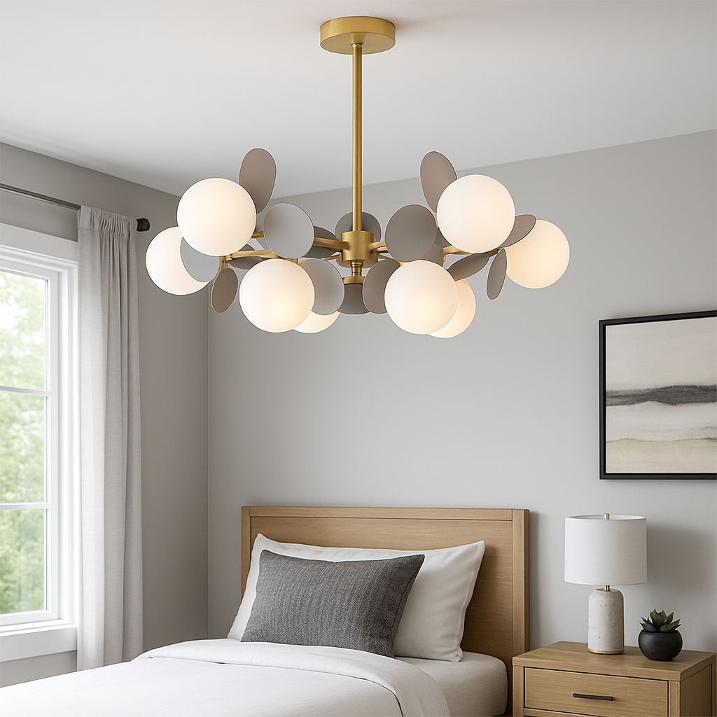 Lampadario a Sospensione SVEN, 15x G9, Lampadario LED Grigio Titolo predefinito Alessandro Design
