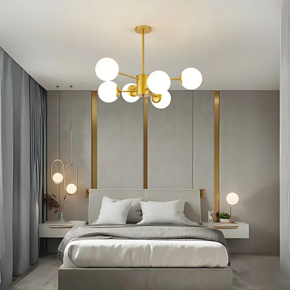 Lustra Suspendata LOFT, 6x E27, Auriu Lustre Moderne Default Title Alessandro Design