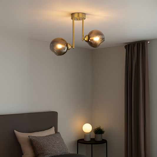 Lampadario moderno MODUS, 2x E27, Oro, Metallo Lampadari moderni Titolo predefinito Alessandro Design