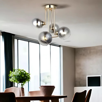 Lustra cu bec moderna MODUS, 4x E27, Auriu, Metal Lustre Moderne Default Title Alessandro Design