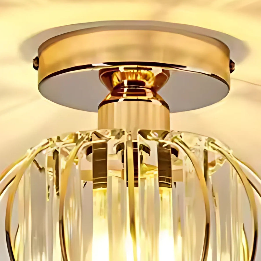 Lampadario Monica, 1XE27, Oro, D 16 cm, Metallo e Cristallo Lampadari Classici Titolo predefinito Alessandro Design