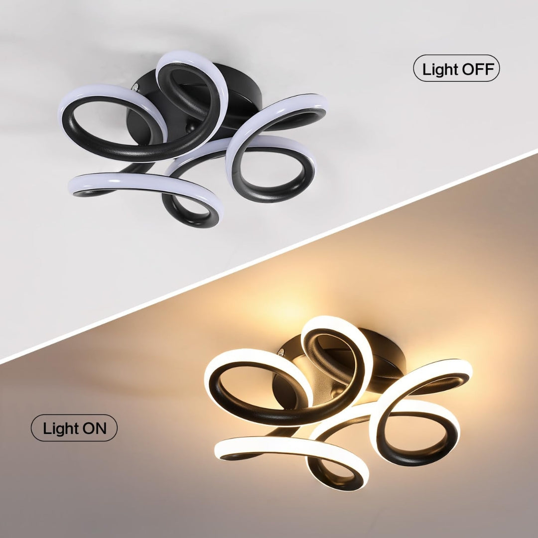 Lampadario LED VERTEX HELIX, 65W, Luce Fredda/Calda/Neutra, Lampadari LED Neri Titolo predefinito Alessandro Design