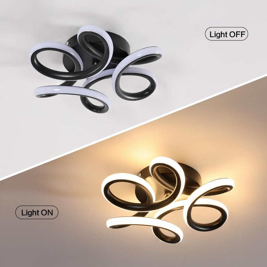 Lampadario LED VERTEX HELIX, 65W, Luce Fredda/Calda/Neutra, Lampadari LED Neri Titolo predefinito Alessandro Design