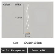 Lampada LED Upsilon, 48W, luce fredda/calda/neutra, metallo e acrilico, Veioze bianco e titolo predefinito Lampada Alessandro Design