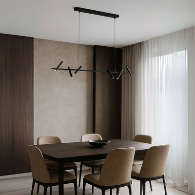 Lampadario LED Harman, 23W, 6 Sorgenti, Luce Neutra, Nero
