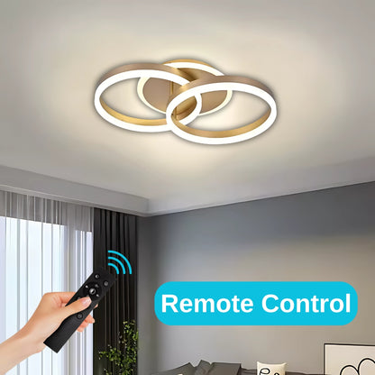 Lampadario a LED con telecomando RINOVA 41W, 2 Cerchi, Luce Fredda/Calda/Neutra, Dimmerabile, Oro Lampadario a LED con telecomando Titolo predefinito Alessandro Design