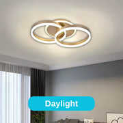 Lampadario a LED con telecomando RINOVA 41W, 2 Cerchi, Luce Fredda/Calda/Neutra, Dimmerabile, Oro Lampadario a LED con telecomando Titolo predefinito Alessandro Design