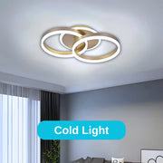 Lampadario a LED con telecomando RINOVA 41W, 2 Cerchi, Luce Fredda/Calda/Neutra, Dimmerabile, Oro Lampadario a LED con telecomando Titolo predefinito Alessandro Design
