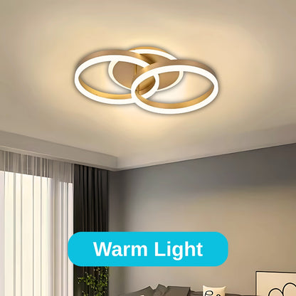 Lampadario a LED con telecomando RINOVA 41W, 2 Cerchi, Luce Fredda/Calda/Neutra, Dimmerabile, Oro Lampadario a LED con telecomando Titolo predefinito Alessandro Design