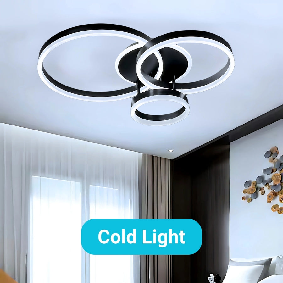 Lampadario LED con telecomando RIGA LILITH, 68W, 3 Cerchi, Luce Fredda/Calda/Neutra, Dimmerabile, Nero Lampadari LED con telecomando Titolo predefinito Alessandro Design