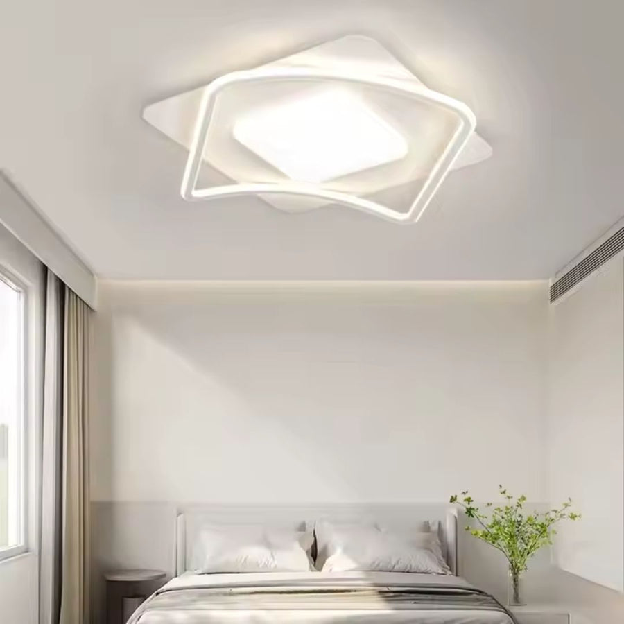 Lampadario a LED con telecomando MODERNO 53W, 2 Quadrati, Luce Fredda/Calda/Neutra, Dimmerabile, Lampadario a LED Bianco con telecomando Titolo predefinito Alessandro Design