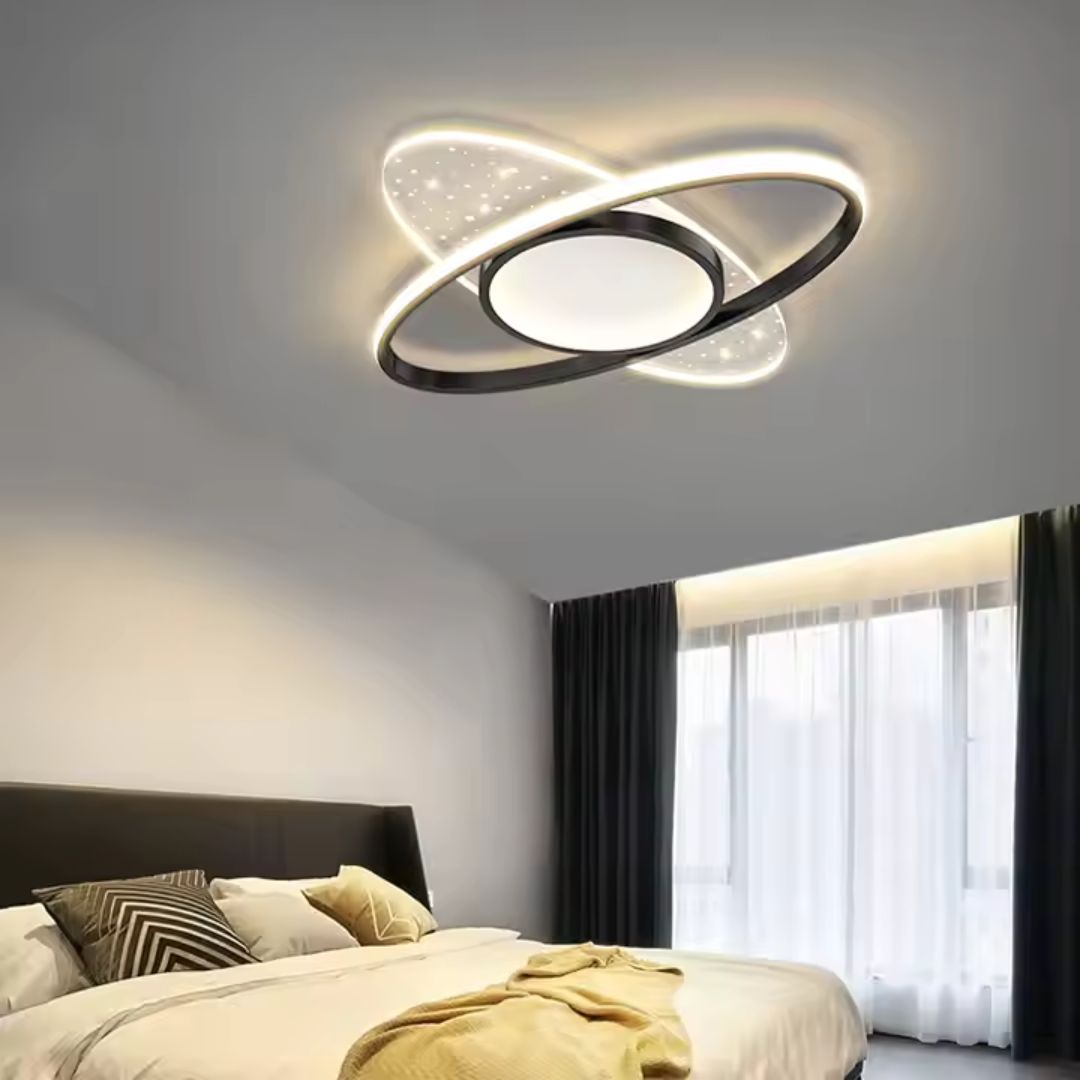 Lampadario a LED con telecomando VARIO 69W, Ovale, Luce Fredda/Calda/Neutra, Dimmerabile, Nero Lampadari a LED con telecomando Titolo predefinito Alessandro Design
