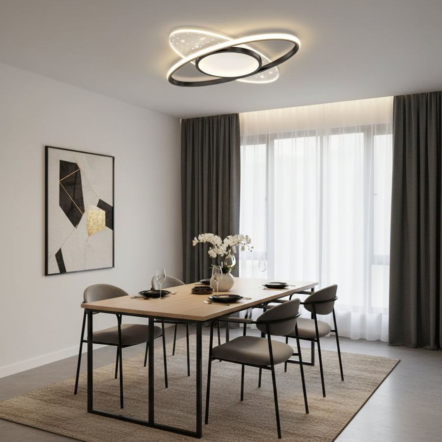 Lampadario a LED con telecomando VARIO 69W, Ovale, Luce Fredda/Calda/Neutra, Dimmerabile, Nero Lampadari a LED con telecomando Titolo predefinito Alessandro Design