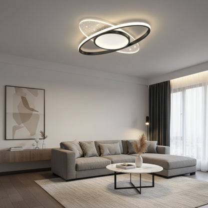 Lampadario a LED con telecomando VARIO 69W, Ovale, Luce Fredda/Calda/Neutra, Dimmerabile, Nero Lampadari a LED con telecomando Titolo predefinito Alessandro Design