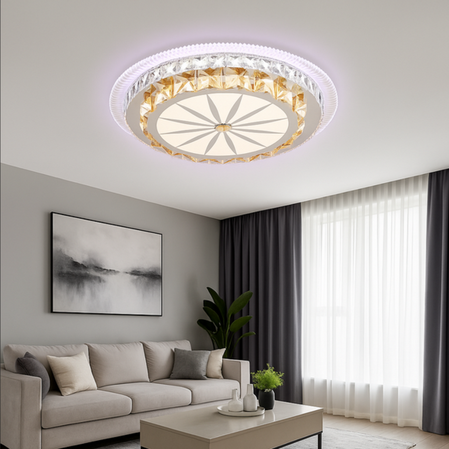 Lampadario a LED con telecomando DAVIDE RGB 62W, Luce Blu/Fredda/Calda, Dimmerabile, Bianco Lampadario a LED con telecomando Titolo predefinito Alessandro Design