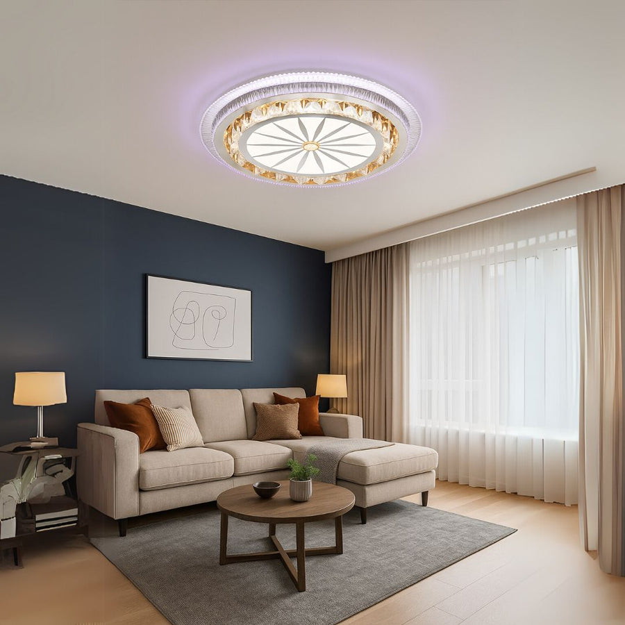 Lampadario a LED con telecomando DAVIDE RGB 62W, Luce Blu/Fredda/Calda, Dimmerabile, Bianco Lampadario a LED con telecomando Titolo predefinito Alessandro Design