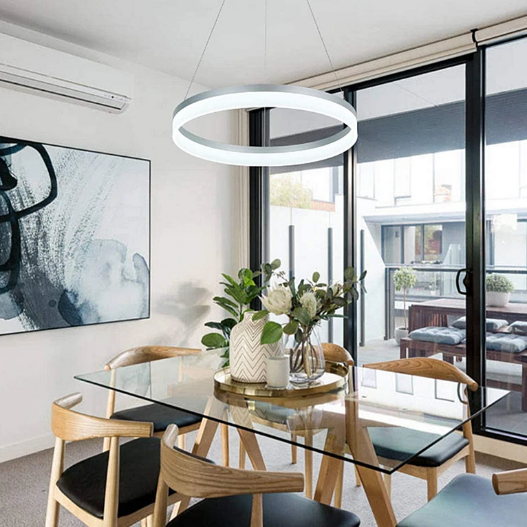 Lampadario LED con Telecomando ANINA 34W, Luce Fredda/Calda/Neutra, Dimmerabile, Bianco, Altezza Regolabile Lampadari LED con Telecomando Titolo predefinito Alessandro Design