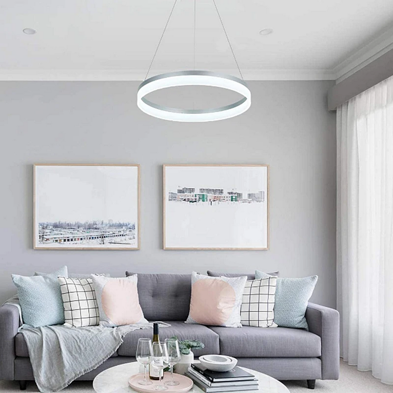 Lampadario LED con Telecomando ANINA 34W, Luce Fredda/Calda/Neutra, Dimmerabile, Bianco, Altezza Regolabile Lampadari LED con Telecomando Titolo predefinito Alessandro Design