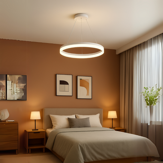 Lampadario LED con Telecomando ANINA 34W, Luce Fredda/Calda/Neutra, Dimmerabile, Bianco, Altezza Regolabile Lampadari LED con Telecomando Titolo predefinito Alessandro Design