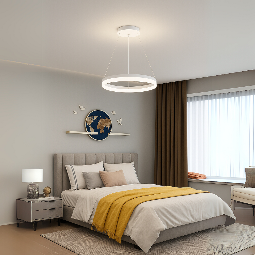 Lampadario LED con Telecomando ANINA 34W, Luce Fredda/Calda/Neutra, Dimmerabile, Bianco, Altezza Regolabile Lampadari LED con Telecomando Titolo predefinito Alessandro Design
