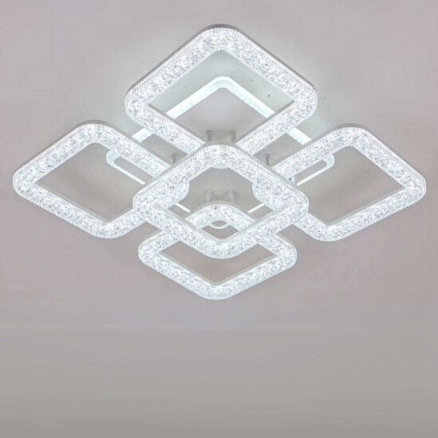 Lustra LED Astrid cu Telecomanda, 134W, Dimabil, Alb Lustre LED cu Telecomanda Default Title Alessandro Design