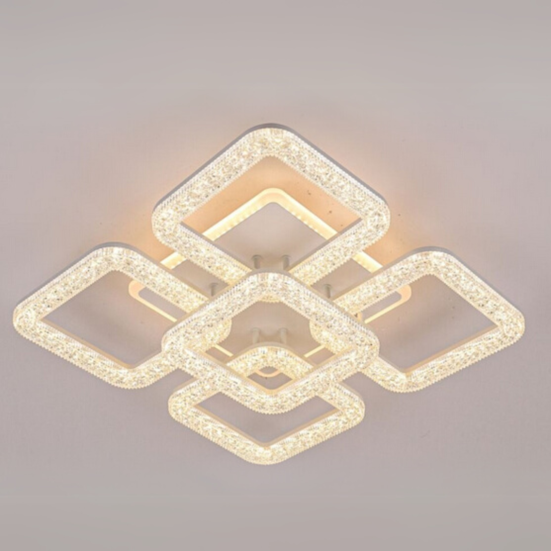 Lustra LED Astrid cu Telecomanda, 134W, Dimabil, Alb Lustre LED cu Telecomanda Default Title Alessandro Design