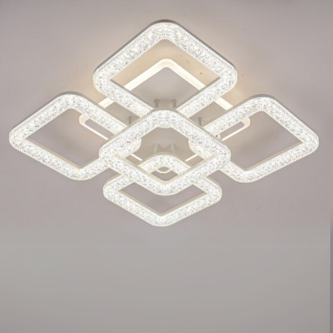 Lustra LED Astrid cu Telecomanda, 134W, Dimabil, Alb Lustre LED cu Telecomanda Default Title Alessandro Design